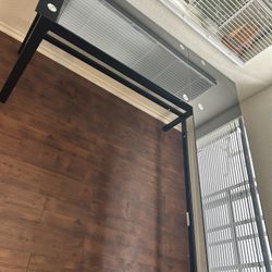 L shape Glass Corner Desk 