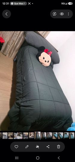 Dark Gray Quilted Comforter