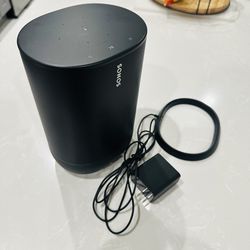Sonos Move S17 Smart Wi-Fi Bluetooth speaker w/ wireless charging base