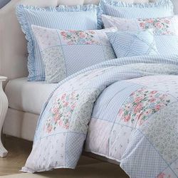 Brand New Laura Ashley Twin Comforter Set w/ Matching Shams, Includes Bonus Throw Pillow Covers
