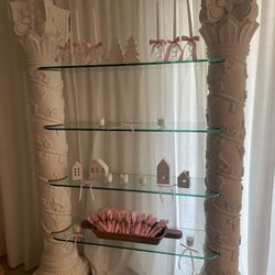 Pillars columns Glass Shelves Wedding Quinceañera Party Decoration Backdrop 