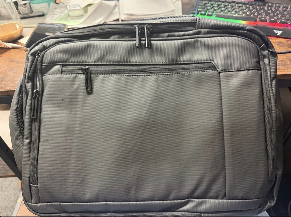 three ways (backpack, shoulder bag, and briefcase) and is perfect for business u