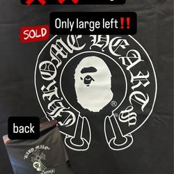 Bape chrome heart size L