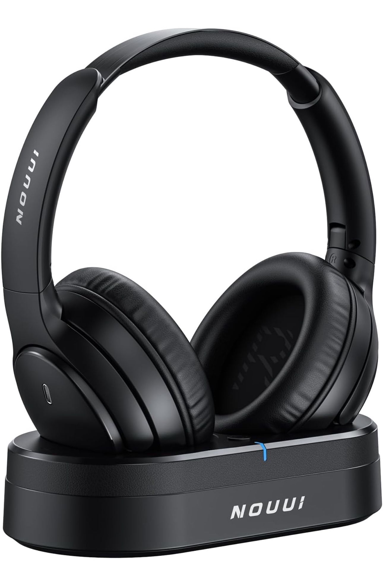 Wireless Headphones for TV Watching, TV Headphones Wireless for Seniors with Transmitter Charging Base, No Delay Bluetooth Headset for Hard of Hearing