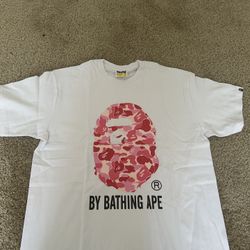 Bape Shirt 730 White/pink L
