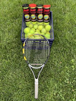 Prince Tennis Racquet And 80 Balls 