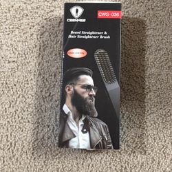 Beard Straightener with Beard Oil Beard Straightening Comb Professional hair straightener brush Beard Brush for Men & Women