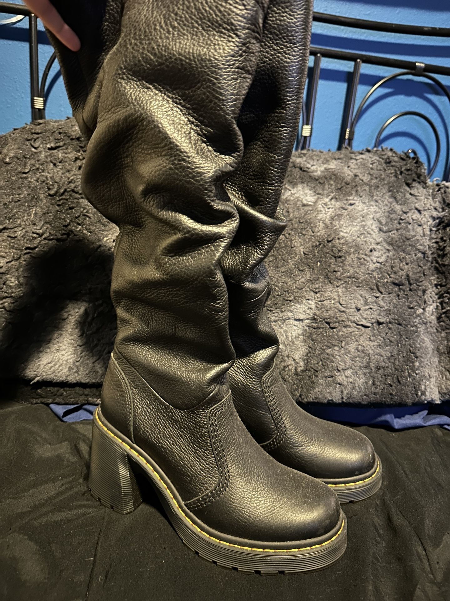 Virginia Leather Tall Dr Martens Boots Martens KASEY VIRGINIA