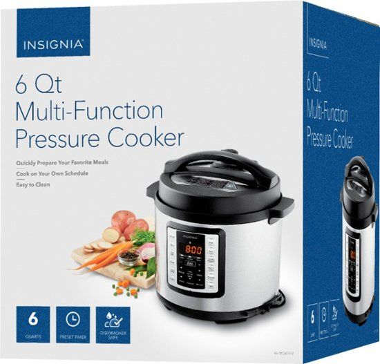 Insignia™ - 6qt Multi-Function Pressure Cooker / Roce Cooker - Stainless Steel