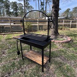 Custom Built Heavy Duty Adjustable Charcoal Grill
