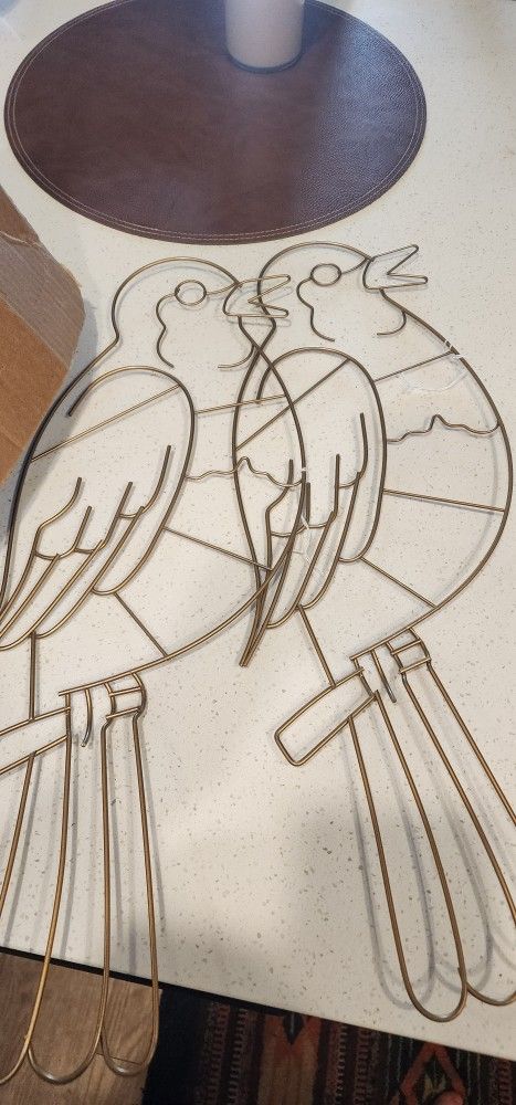 Metal Wire Bird Hanging