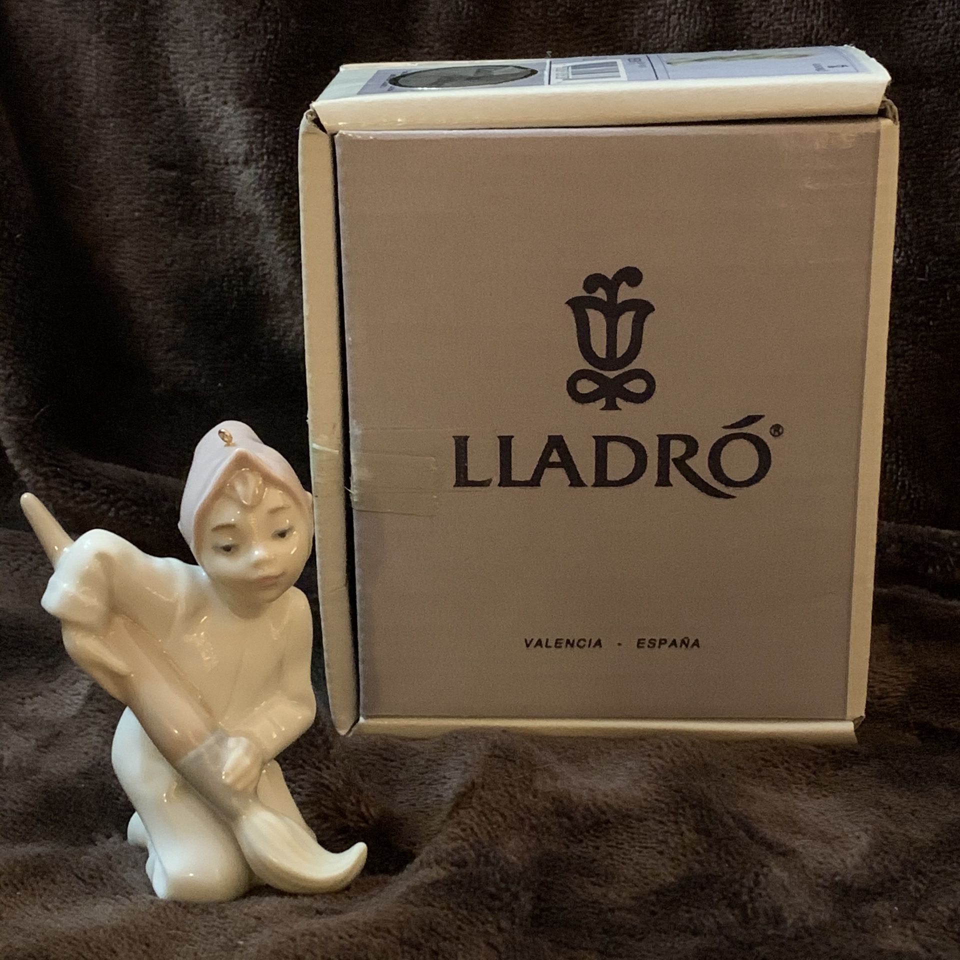 LLADRO Christmas ELF ORNAMENT with Paintbrush #5938 RETIRED 1993 w/Original BOX