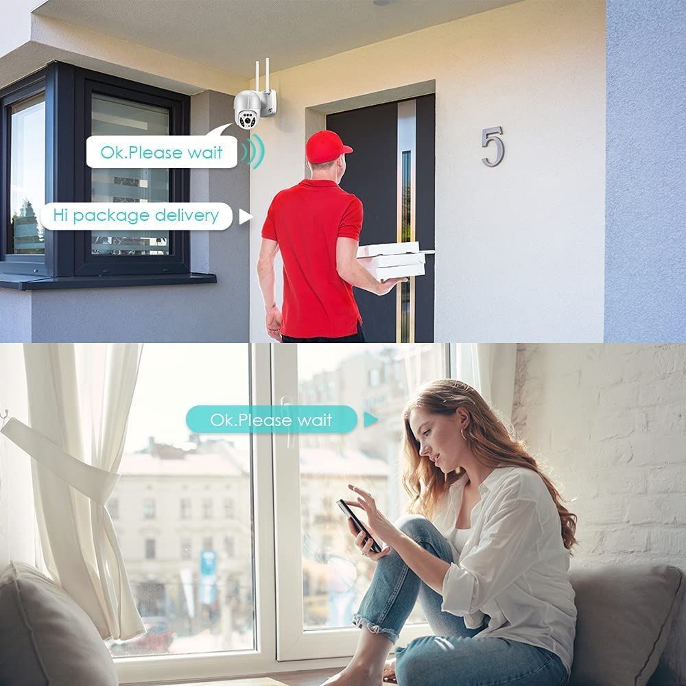 Security Cameras Wireless Outdoor, HEIMVISION 3MP HD Cam Pan