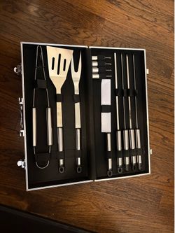 Complete stainless steel BBQ grill tool