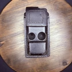 Olympus Puma 4 Leather Pouch Holster Case Plain Black Leather