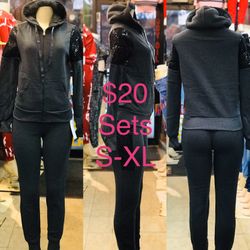 Ladies hoodies sets inside fleece size S to XL WHOESALE & retail