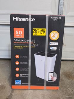 Hisense 50-Pint Dehumidifier with Slide-Out Bucket