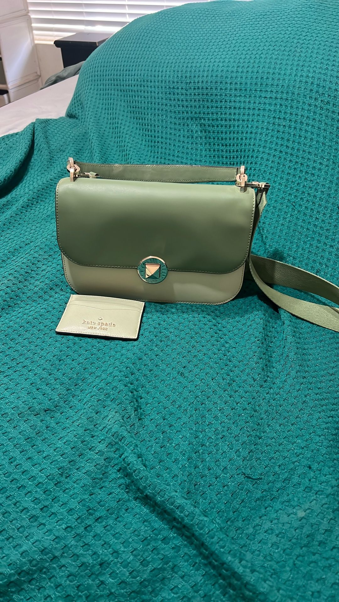 Green Kate Spade Purse With Wallet