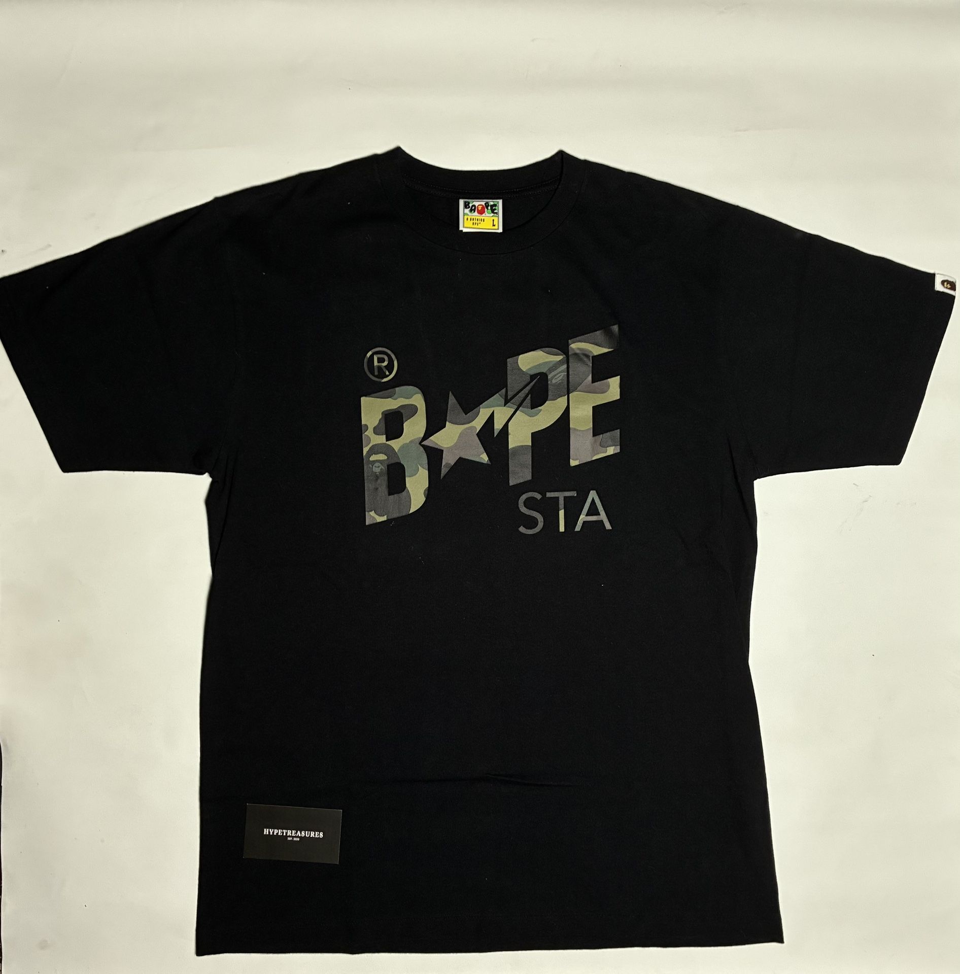 Brand New Bape Bapesta Shirt Black/green Large