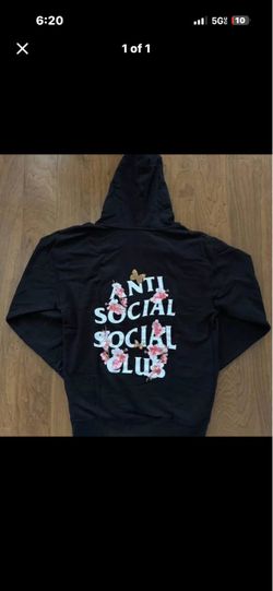 Anti Social Social Club Black Floral Hoodie