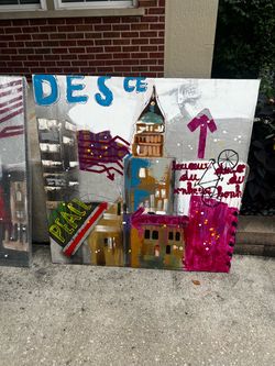 Original Mixed Media Urban Art Painting