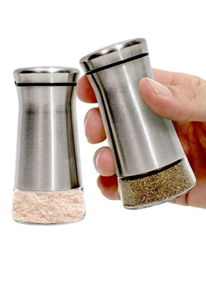 Willow & Everett Premium Salt and Pepper Shakers with Adjustable Pour Holes - Elegant Stainless Steel ... CHECK OUT MY PAGE FOR MORE ITEMS