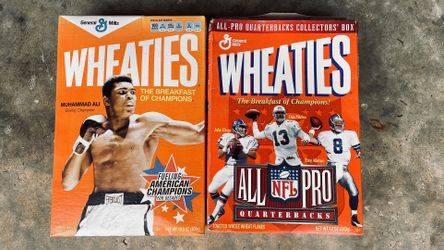2 wheaties  boxes $50.00 CASH, TEXT FOR PRICES
