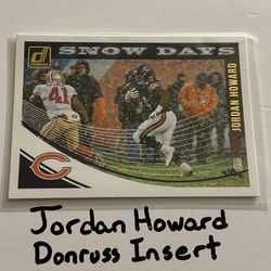 Jordan Howard Chicago Bears RB Donruss Short Print Insert Card. 