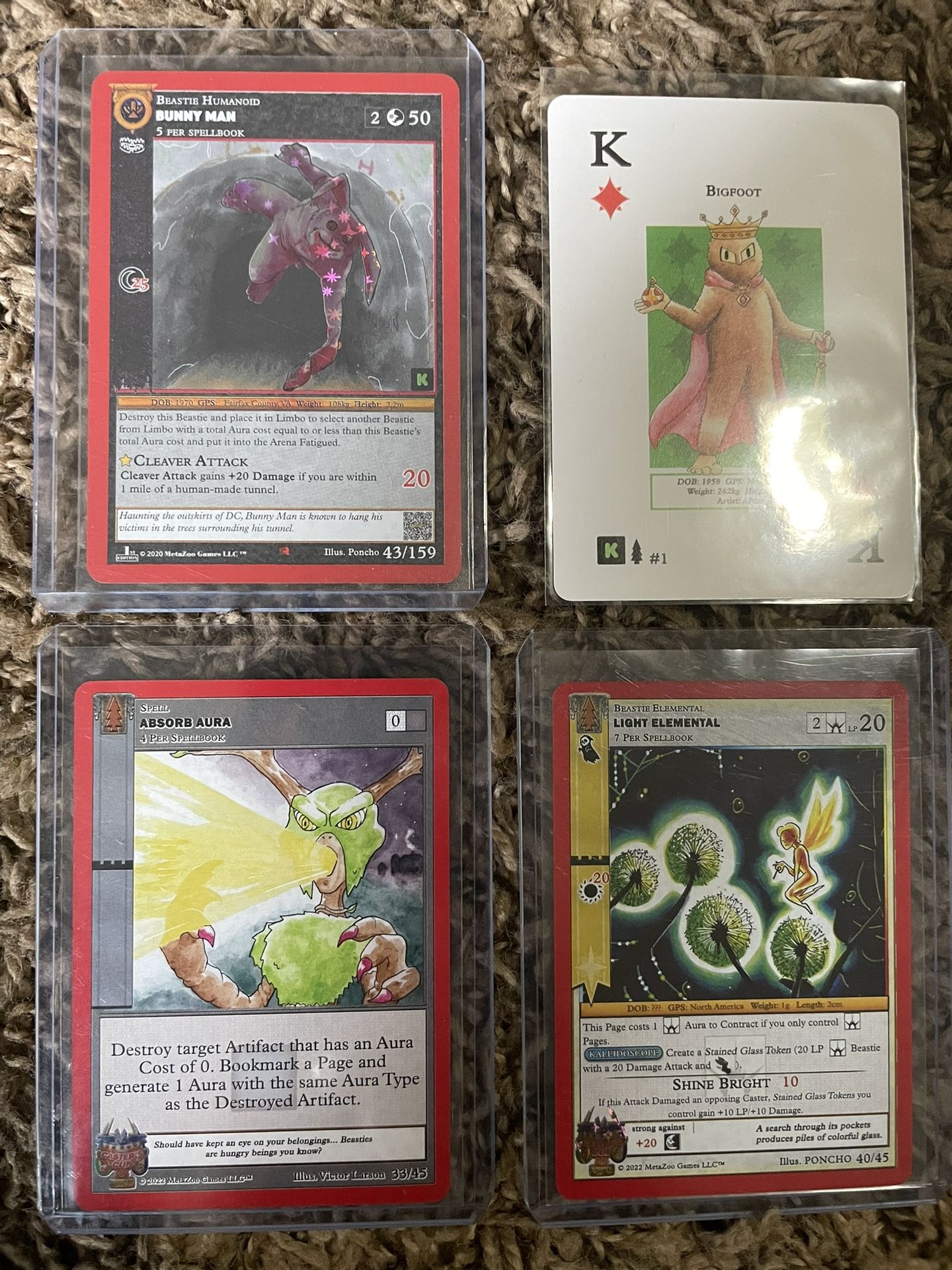 4 Metazoo Kickstarters And Casters Cup Cards