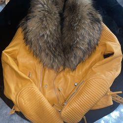 Leather Jacket With Fur