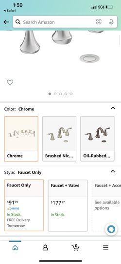 Moen Eva Chrome Faucet 60$ Each Or Both 4 80$