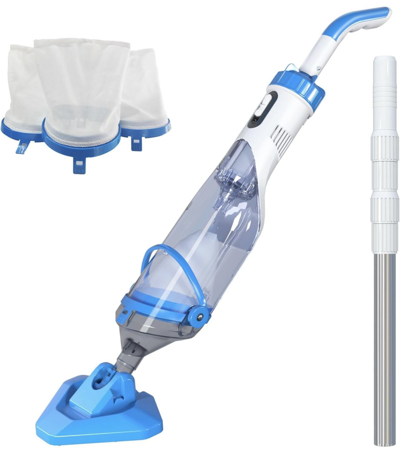 Cordless Pool Vacuum w/Strong Suction, Handheld Rechargeable Pool Cleaner - NWT