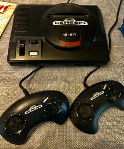Sega Genesis model 1 with games