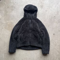 Uniqlo Black Women Fleece Zip-Up Hoodie