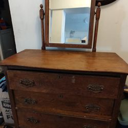 Antique Dresser With Mirror $175