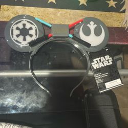Disney Parks Star Wars Lightsaber Light-Up Glow Mickey Mouse Ears Headband
