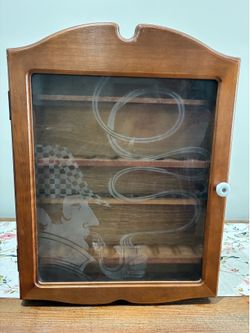 Vintage Sherlock Holmes Pipe Display Cabinet