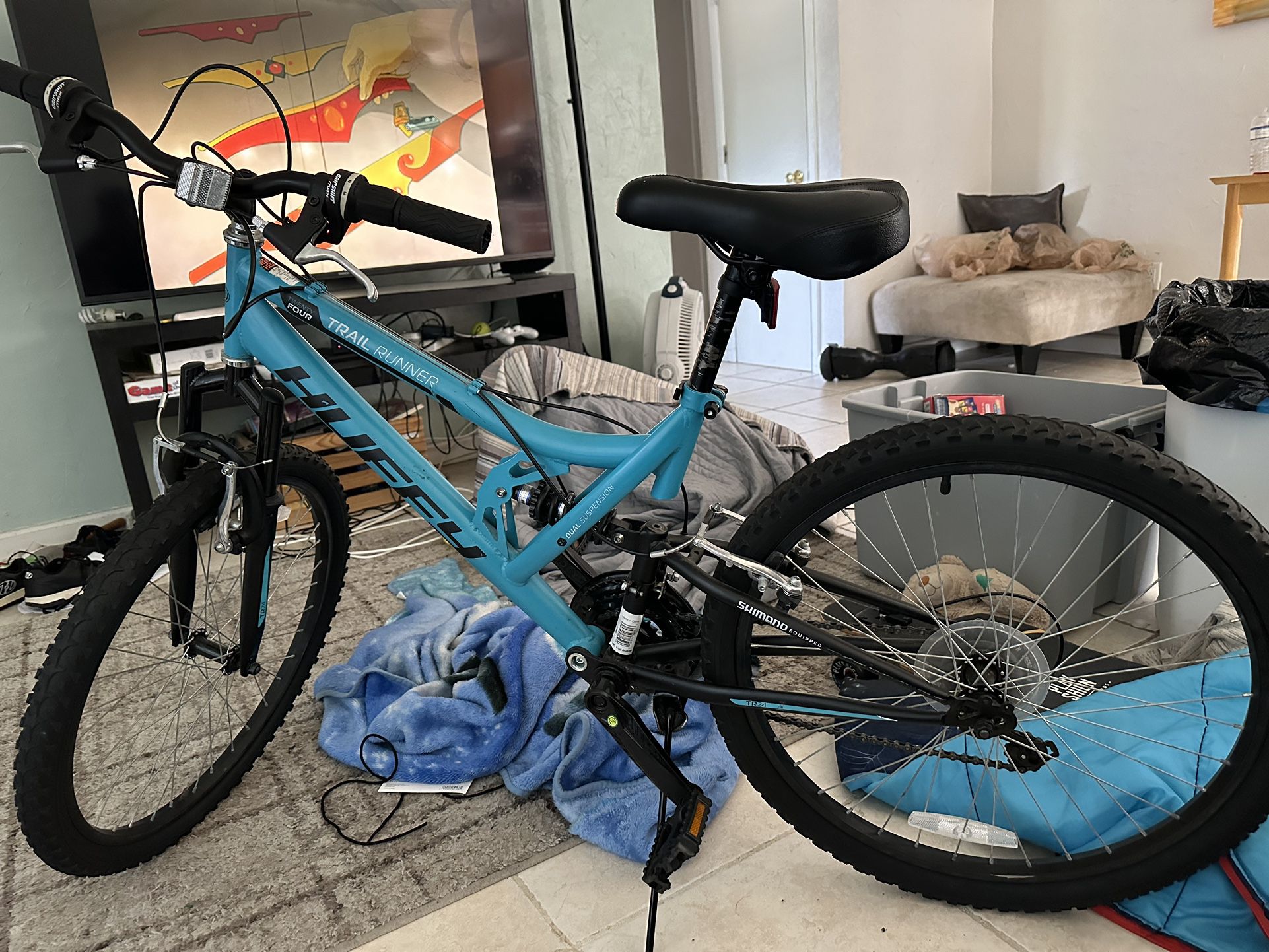 Huffy Trail Runner Blue Dual Suspension 