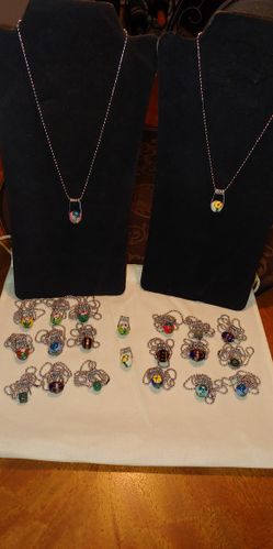 Hand-crafted Bead Necklaces On Stainless Steel Ball Chain