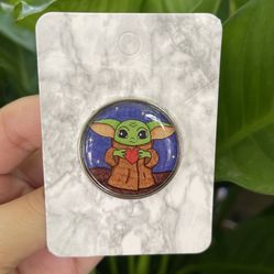 Baby Yoda Grogu Disney Fantasy Pin