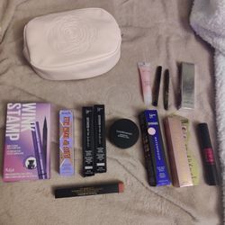 Cosmetic Bag With Makeup 