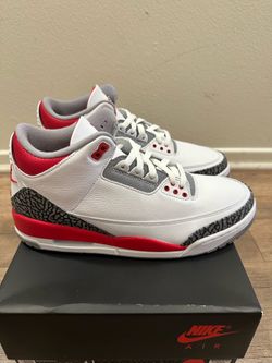 New Men’s Jordan 3 Fire red