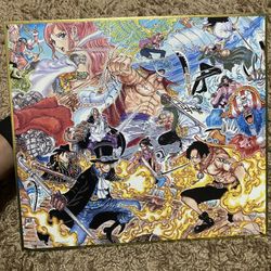 One Piece WT 100 Ichiban Kuji Prize J Art Board Ace Sabo Buggy Whitebeard