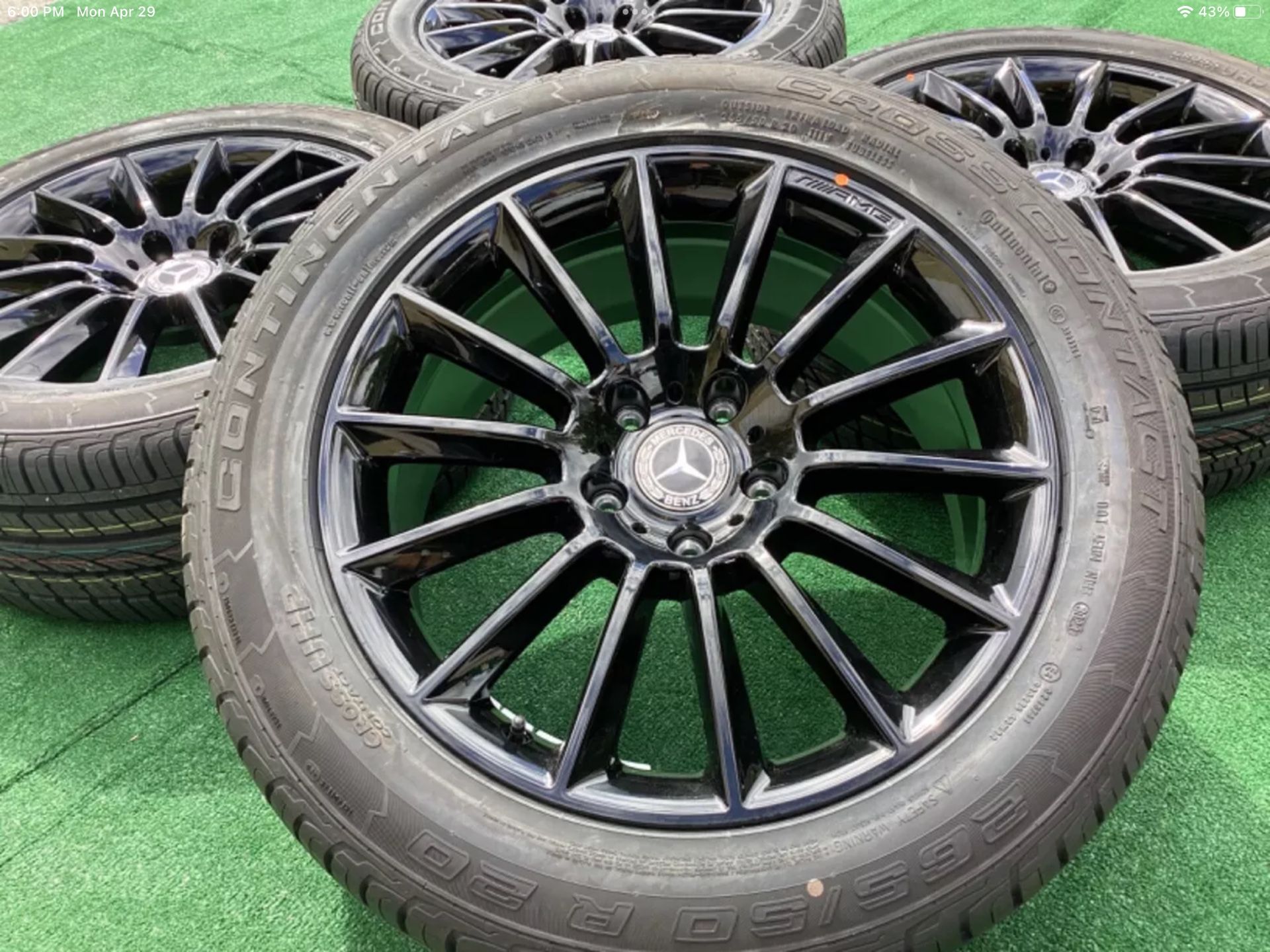 Mercedes G-Class Cabriolet Wheels And Tires OEM Factory Black AMG Continental