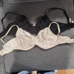 Black and Cream Lace Bras