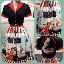 Circle skirt, pin up, vintage 
