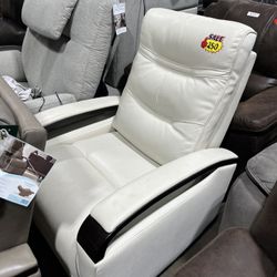 Canmore Leather Power Recliner with Power Headrest
