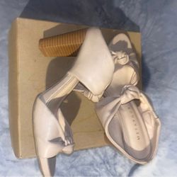 Metaphor Nude Sandals W/Wooden Heel