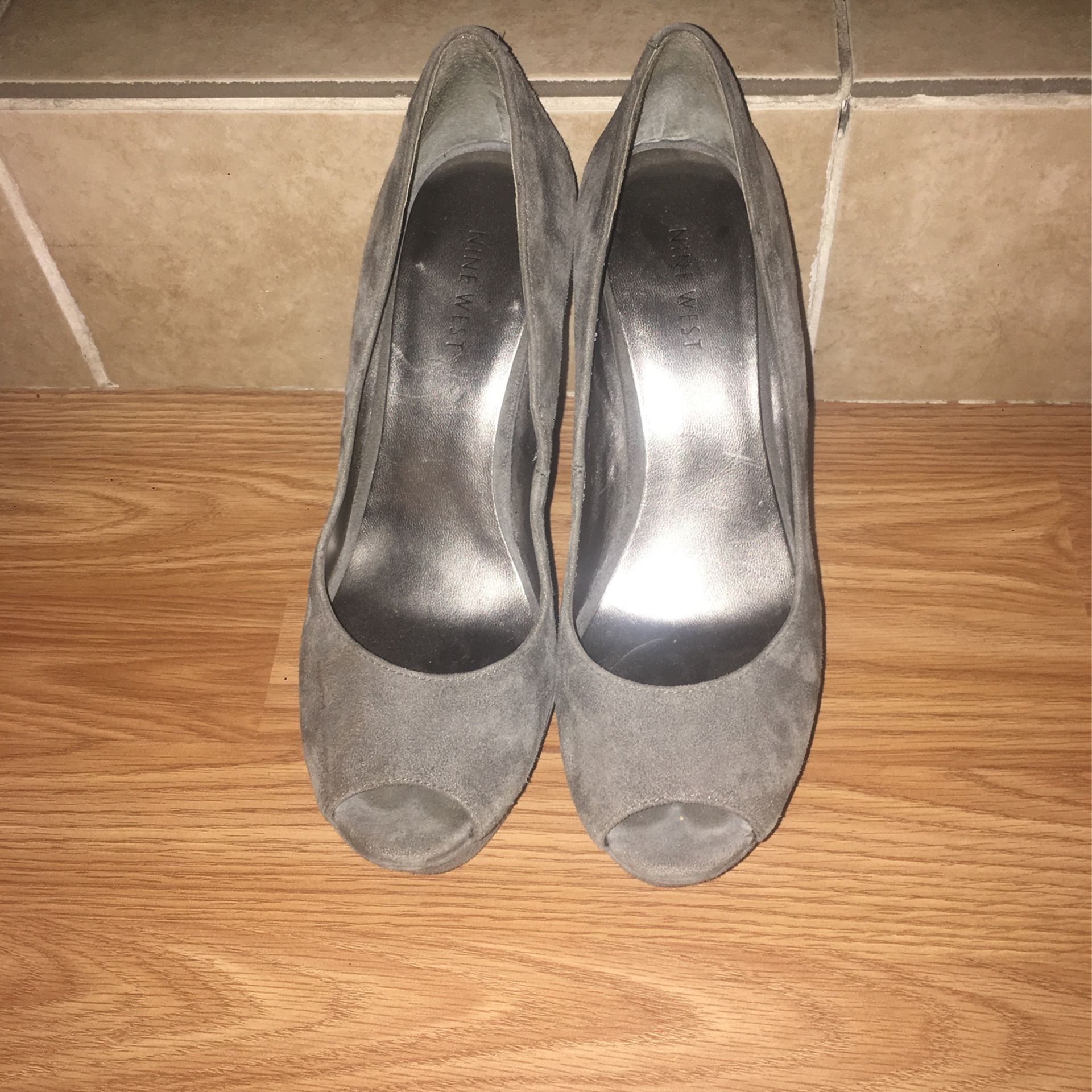 Grey Wedge Heels