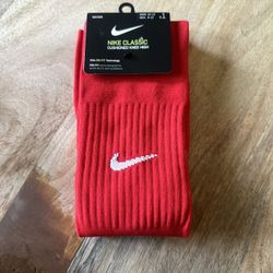 Nike Academy Soccer  Knee Socks SX4120-601 Red White Size Large